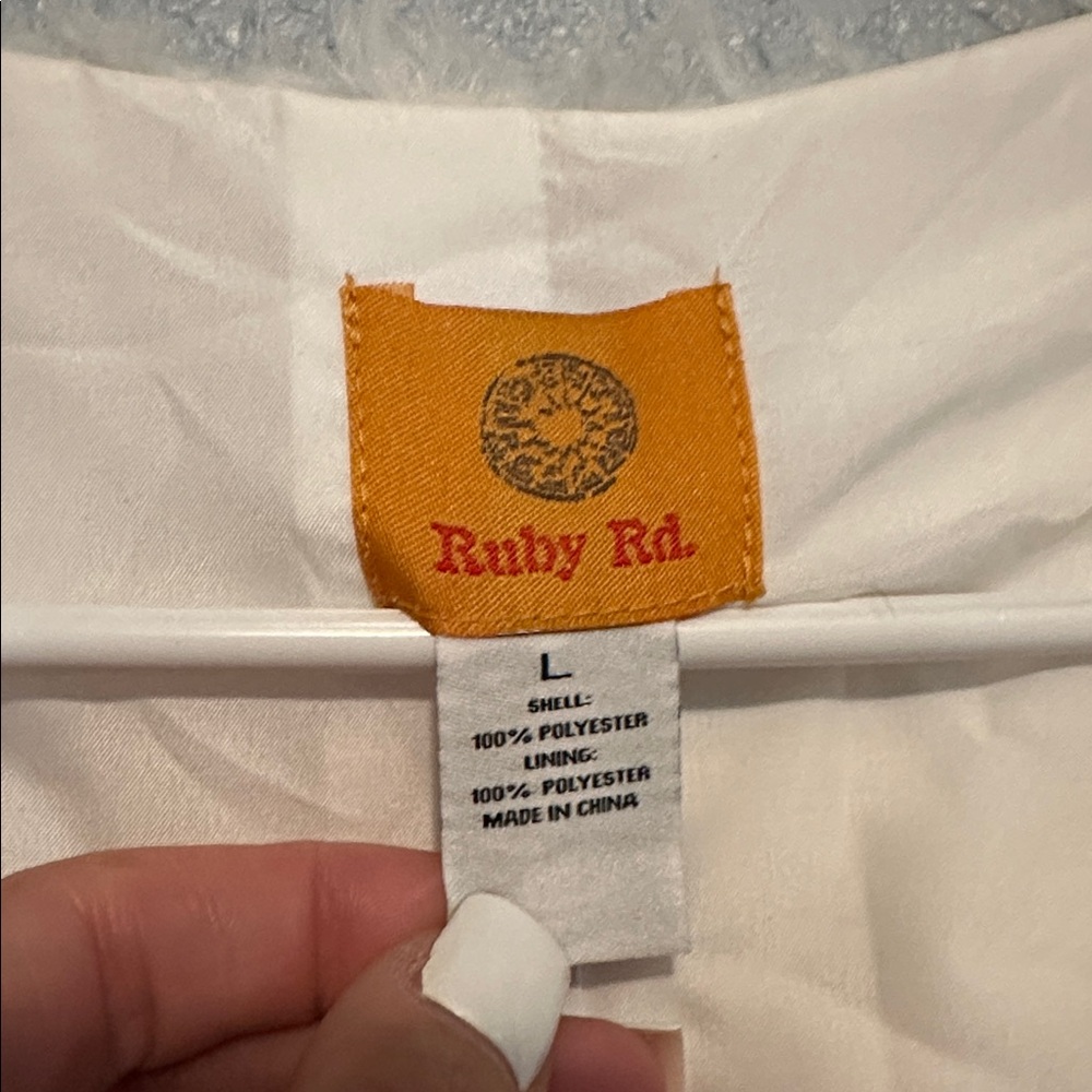 Ruby Rd. Fuzzy White Vest - Picture 3 of 5